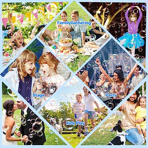 Shcke Rocket Bubble Gun, 69 Holes Bubble Machine With Colorful Lights, Tik Tok Bubble Maker Bubble Blower Bubbles Gun For Kids Summer Outdoor Play Birthday Wedding Party [Purple] #TOP2