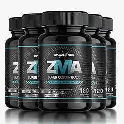 Kit 5x Zma Super Concentrado Zinco Bisglicinato, Óxido e hidróxido de Magnésio Vitamina B6 Piridoxina 120 Comprimidos Rende 60 Doses Suplemento Alimentar Desempenho - BV Nutrition