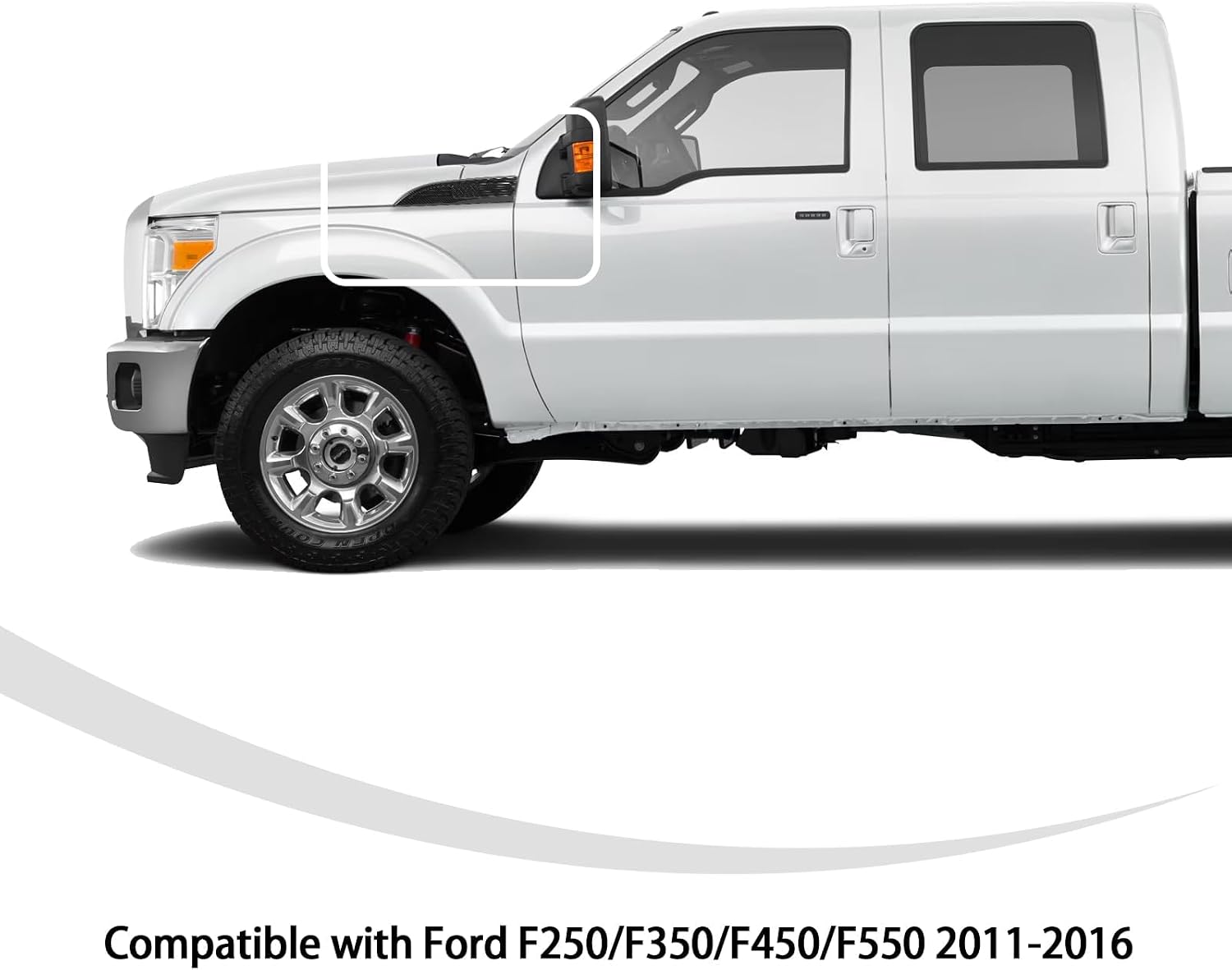 Linskip Fender Side Emblem Trim Compatible with 2011 2012 2013 2014 2015 2016 Super Duty Ford F250 F350 F450 F550, Fender Badges Cover, Exterior Accessories Carbon Fiber Black