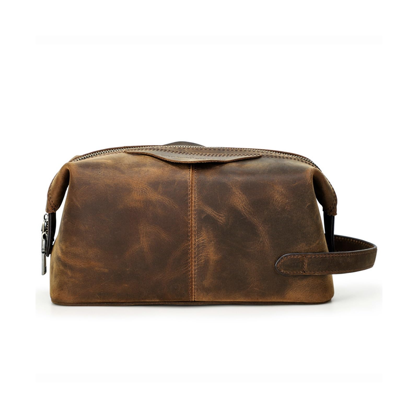 Kulturbeutel for Männer, wasserdichter Reise-Kulturbeutel aus Leder, Organizer, perfekt for die Rasur, Pflege, Dopp-Kit und den Geschäftsurlaub im Haushalt, Kosmetiktasche mit tragbarem Griff