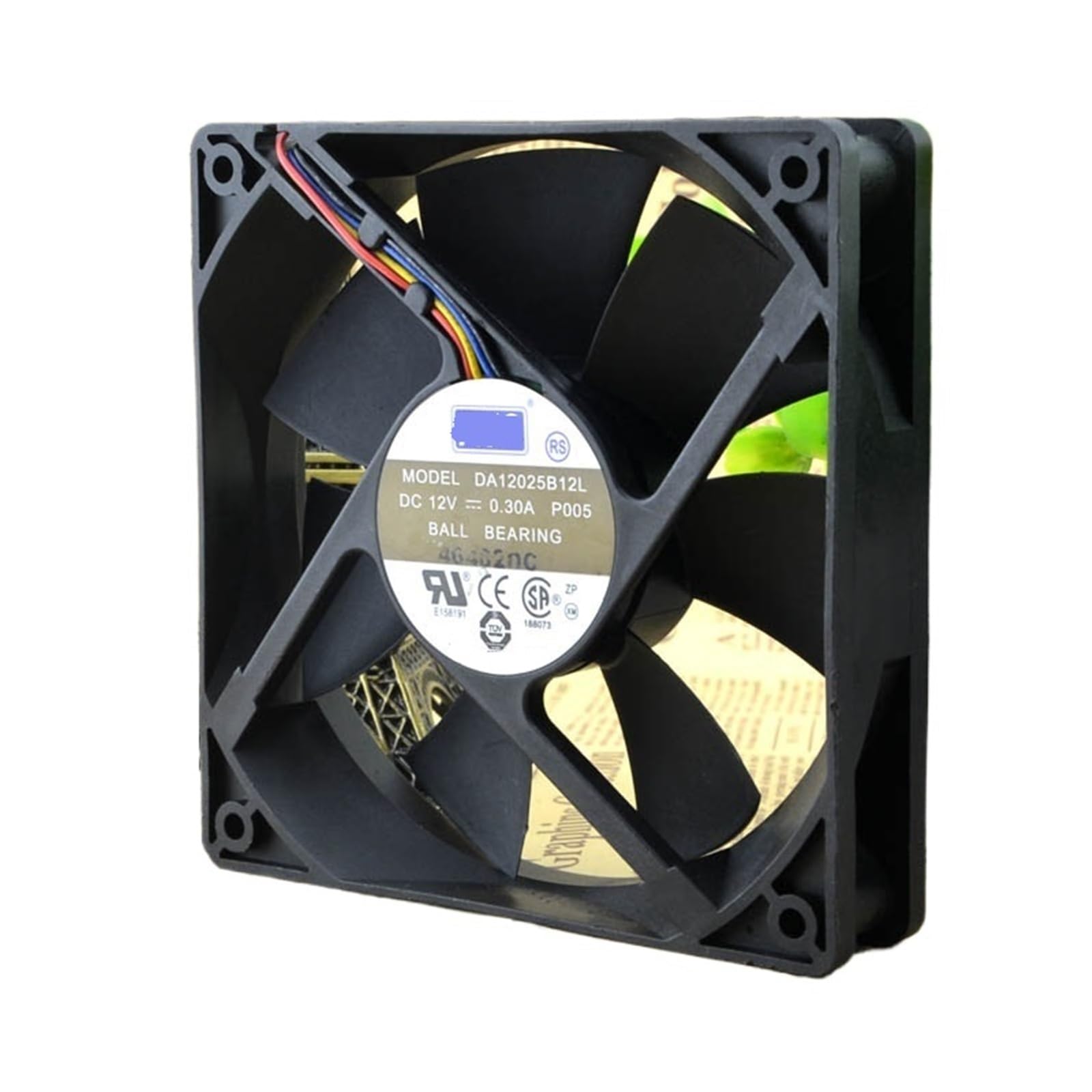 YUSKICCNE DA12025B12L 12V 0.3A 4pin 12025 120 * 120 * 25mm 12cm Cooling Fan