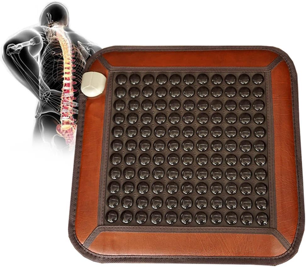 Infrared Heating Pad for Neck and Shoulders, Adjustable Temperature Smart Controller, Natural Germanium Stone, 45x45cm