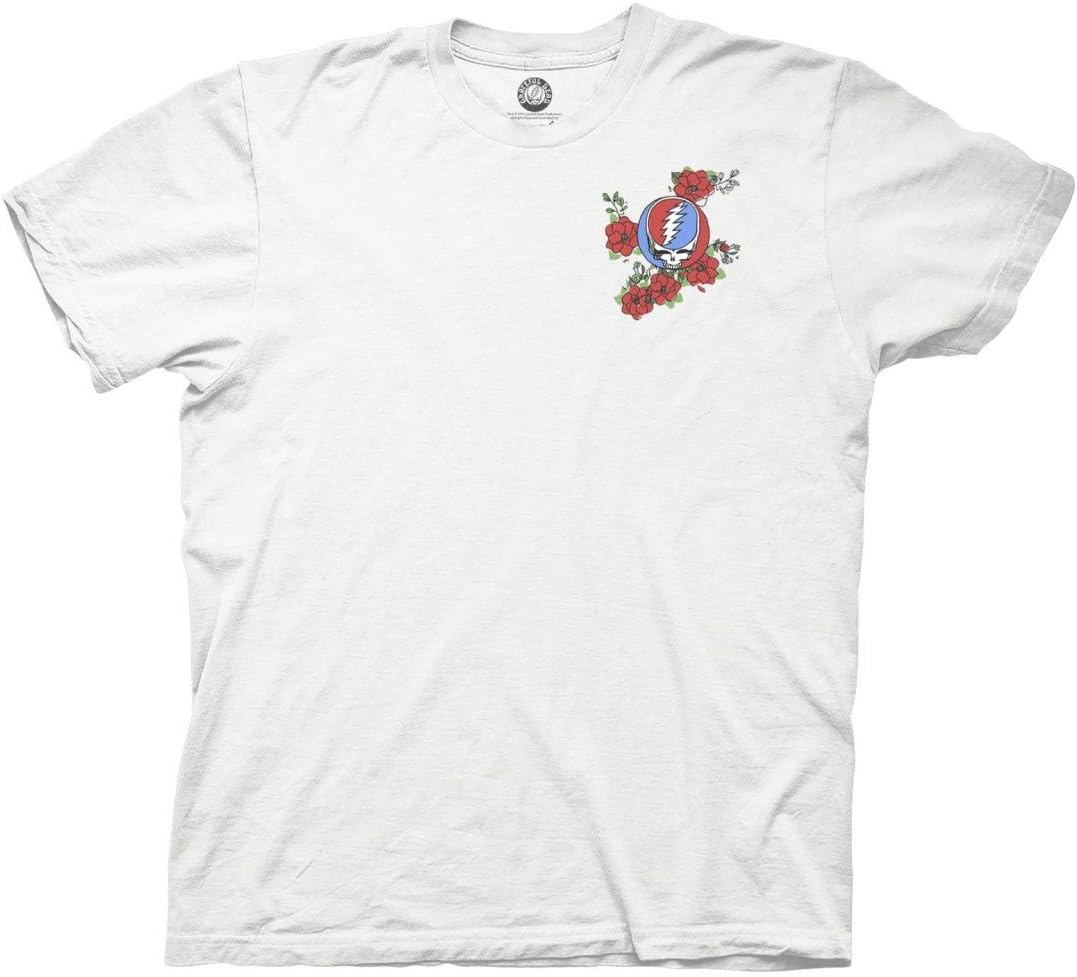 Ripple Junction Grateful Dead Men's Short Sleeve T-Shirt Patriotic Skeleton w/Top Hat 1976 Front & Back Officially Licensed - Image 2