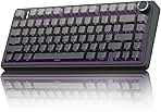 AULA F75 Pro Wireless Mechanical Keyboard,75% Hot Swappable Custom Keyboard with Knob,RGB Backlit,Pre-lubed Reaper Switches,Side Printed PBT Keycaps,2.4GHz/USB-C/BT5.0 Mechanical Gaming Keyboards