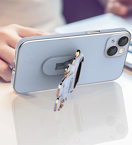 Miniatura 3 de Funda con soporte oculto de astronauta chapado en 6D compatible con iPhone 111213 Pro Max funda para astronauta estéreo azul para iPhone 13 Pro Max