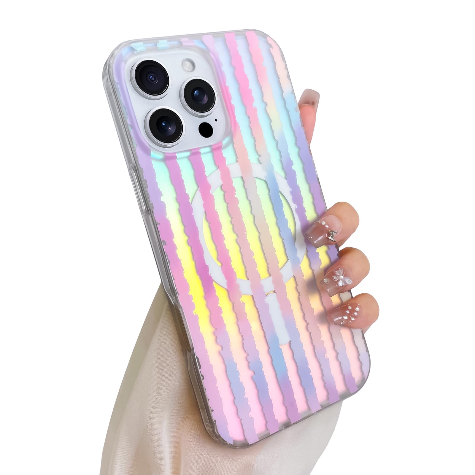 Coque iPhone 16 Pro Max de luxe antichoc scintillante MagSafe