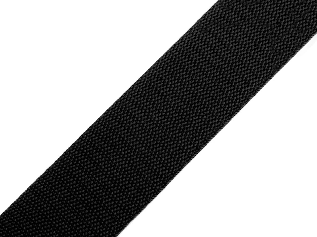 cyclingcolors 40mm Wide Polypropylene Webbing Strap 25 Metres Rope for Backpacks, Furniture, Chairs, Haberdashery, Clothing, Black