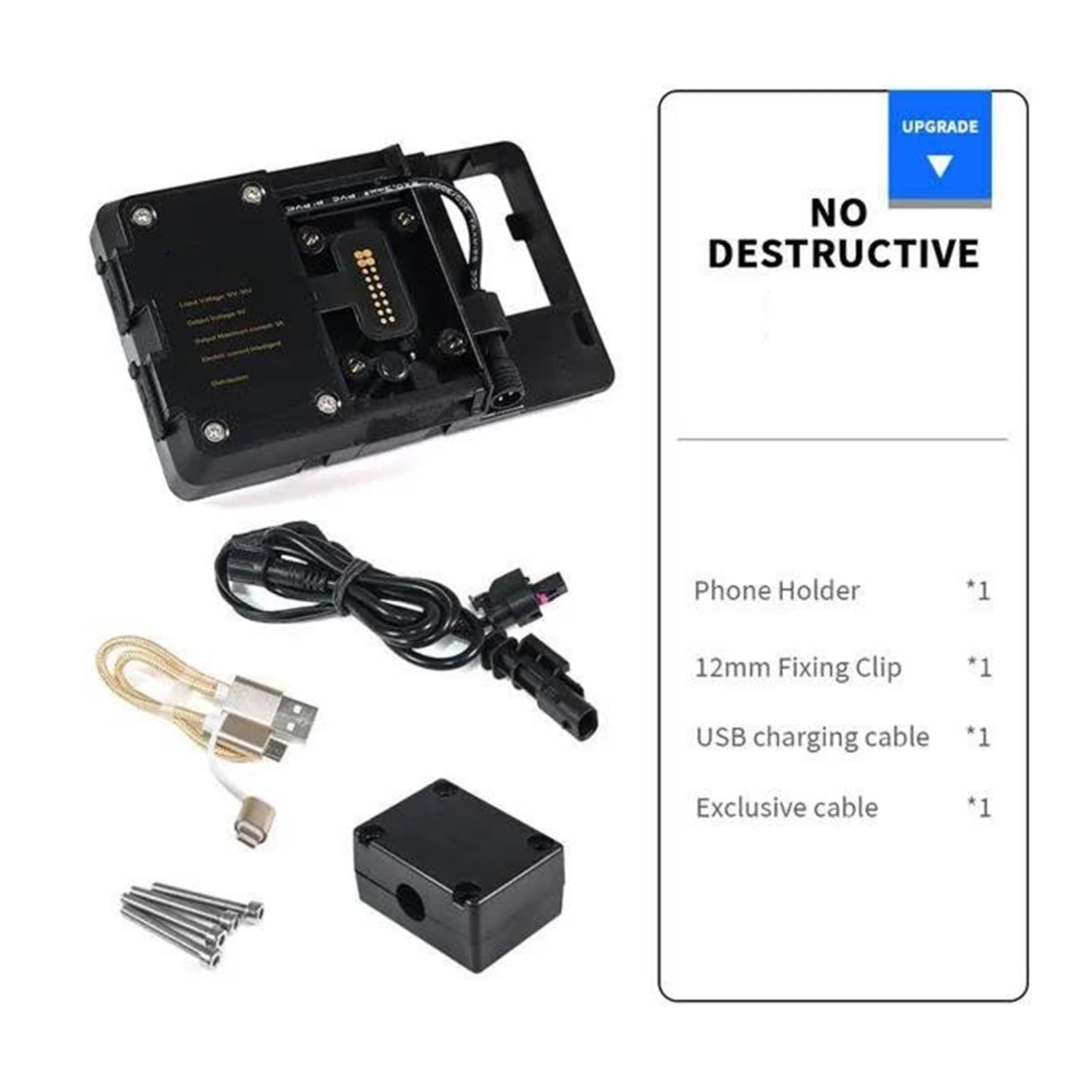 Motocicleta Soporte Movil para BMW R850RT R1150RT R 850/1150 RT Nuevo Soporte Teléfono para Motocicleta Soporte GPS Soporte Teléfono USB Soporte Teléfono (Size : Wireless Charger)