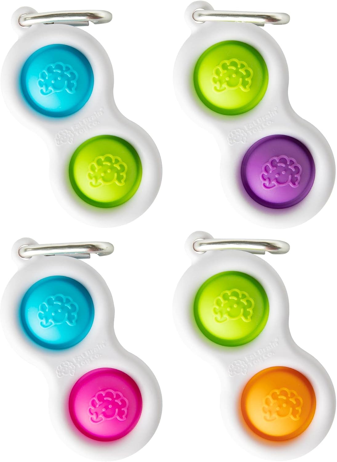 Fat Brain Toys Simpl Dimpl - Blue/Lime - Simpl Dimpl - Simple Dimple - Blue/Lime Office & Desk Toys for Ages 3 to 12