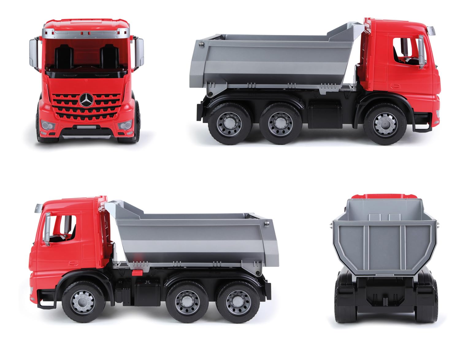 Lena 04610 - Worxx Muldenkipper Mercedes Benz Arocs, ca. 45 cm, Baustellen Spielfahrzeug für Kinder ab 3 Jahre, robuster Kipper LKW mit verriegelbarer Kippmulde und beweglicher Heckklappe