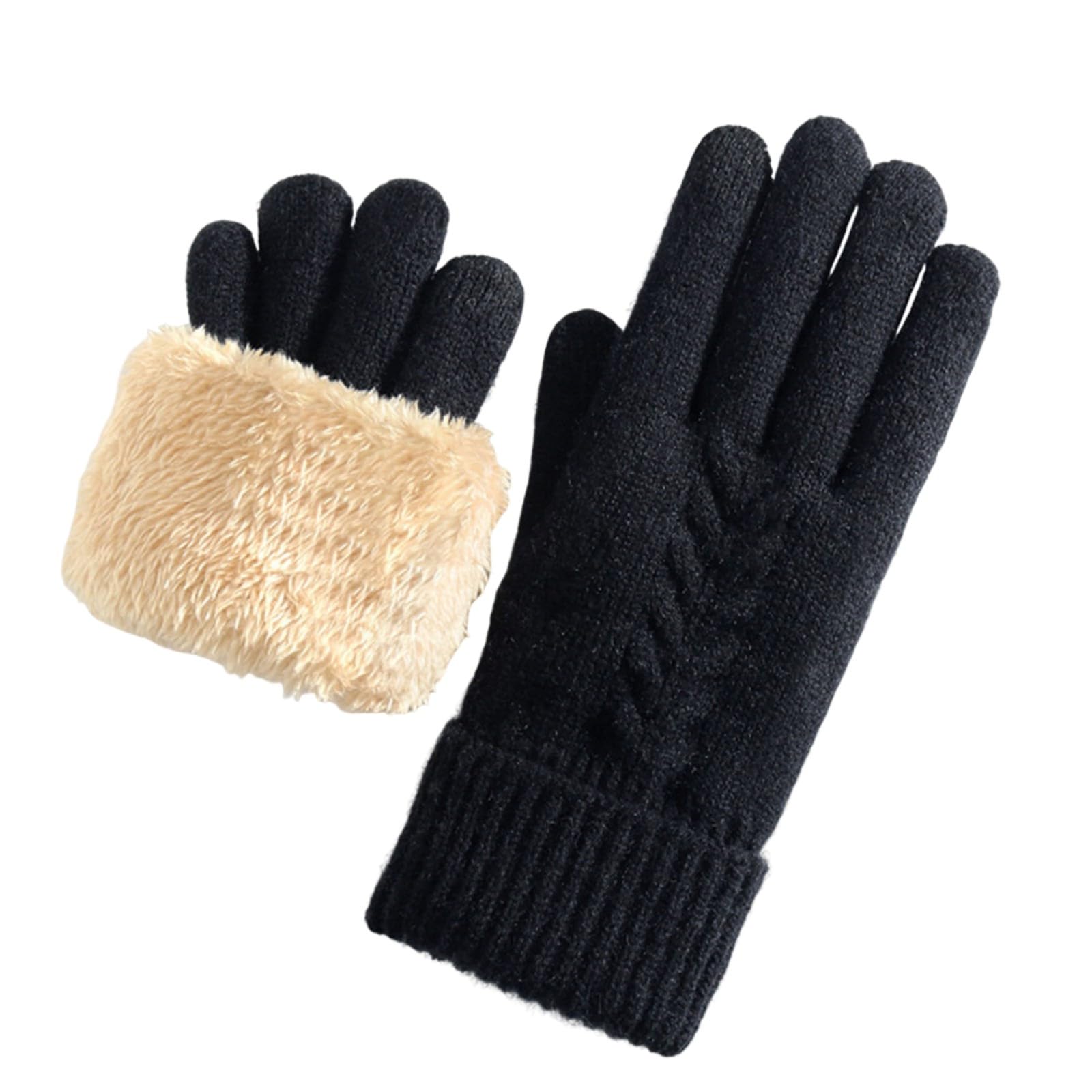 Women's Winter Touch Screen Texting Phone Windproof Gloves Fleece Lined Thick Warm Gloves Cold Weather Clothes