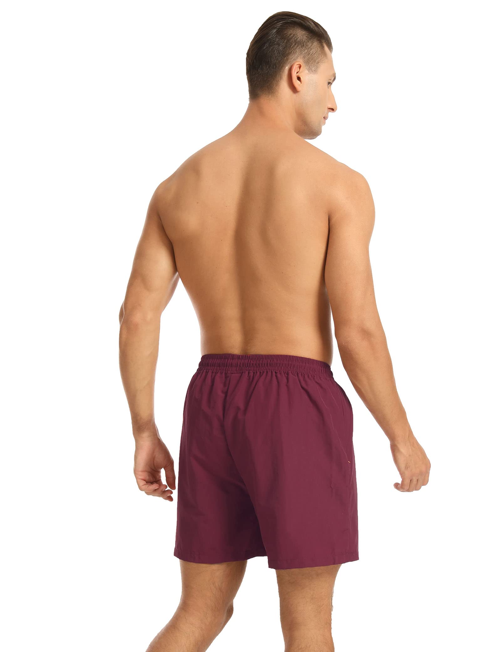 JustSun Costume Uomo Mare con Tasche Zip Surf Impermeabile Asciugatura Rapida con Fodera in Mesh