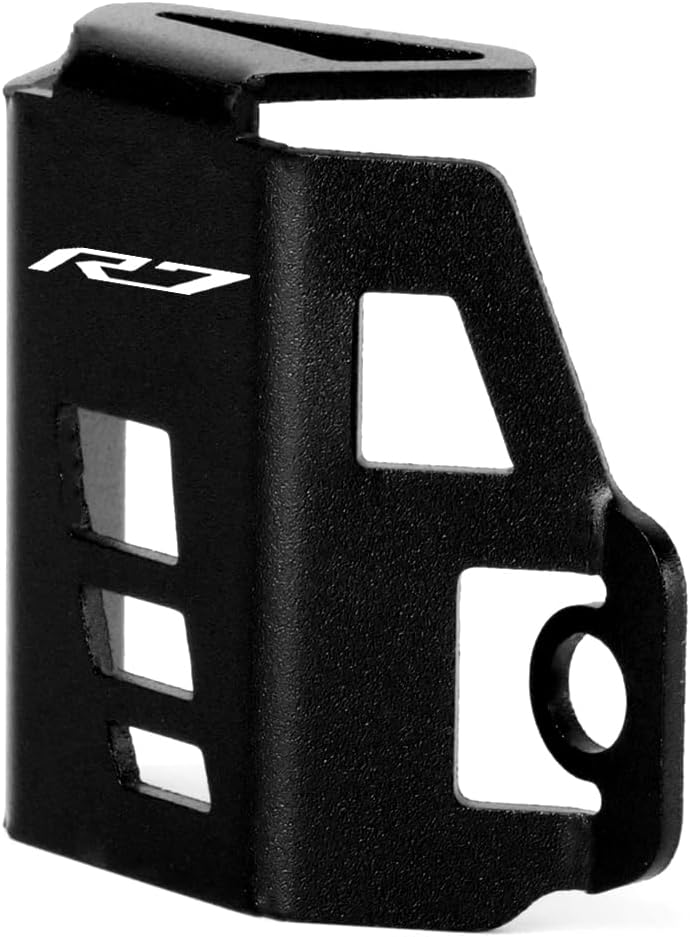 Motorcycle Rear Brake Fluid Reservoir Pump Oil Cap Guard Cover Compatible With YAMAHA YZF R7 2021 2022 2023 2024 2025 | Gas Tank Protectors YZF-R7 YZFR7 Accessories (black)