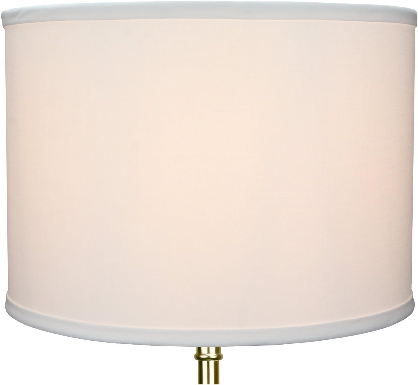 FenchelShades.com 14" Top Diameter x 14" Bottom Diameter 10" Height Cylinder Drum Lampshade USA Made (White)