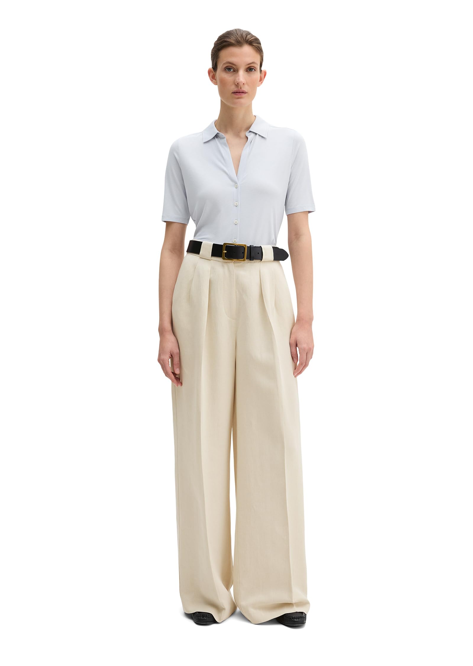 Marc OߴPolo Donna Camicia a Maniche Corte parzialmente Elasticizzata Regular Fit