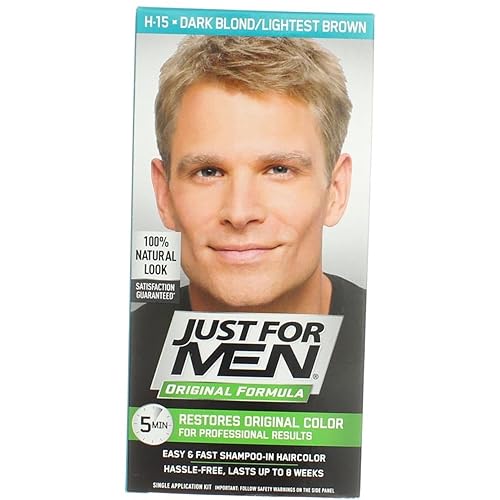 Just for Men Color de pelo H-15 Rubio oscuro 1 cada uno paquete de 4