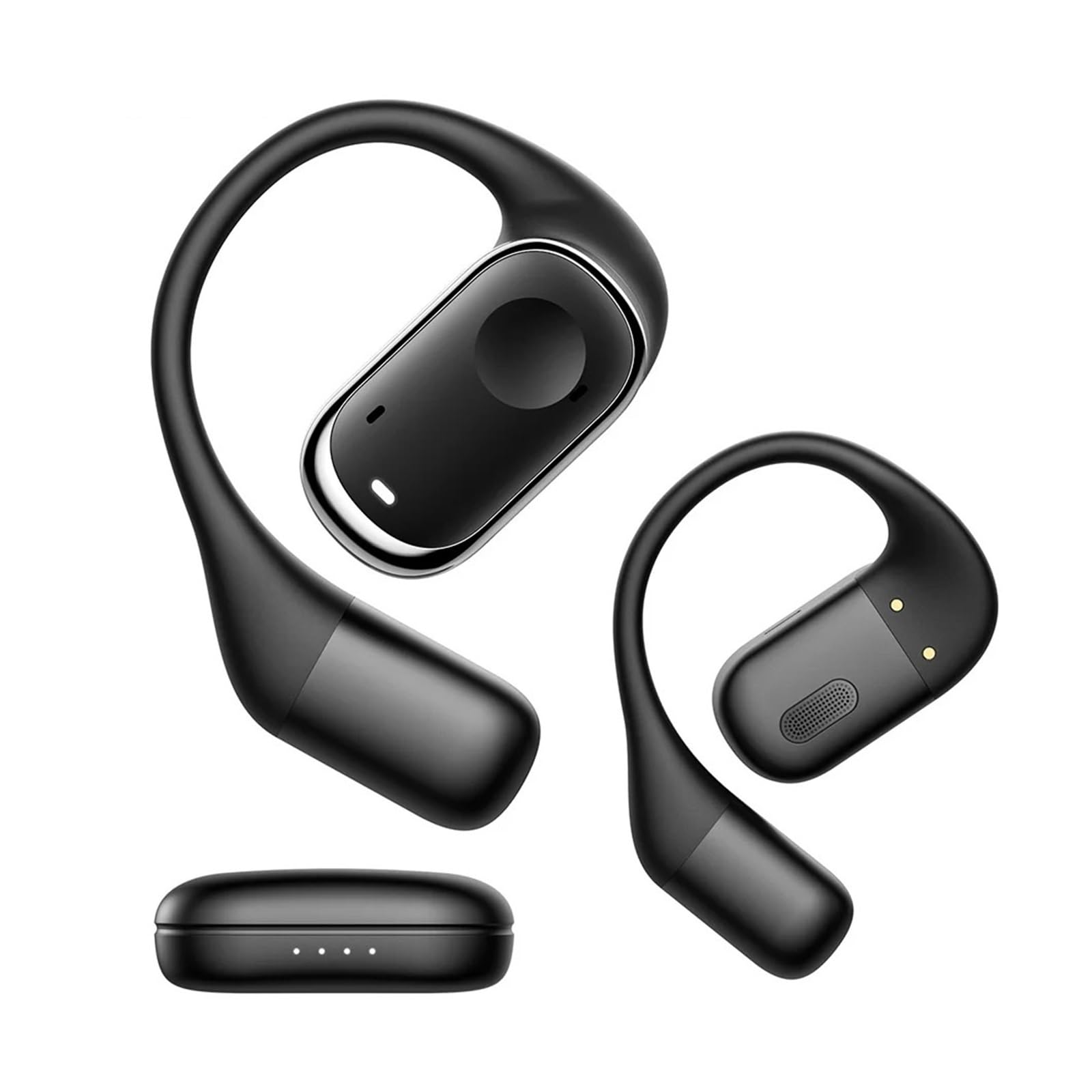 Cuffie con comfort stabile e suono ad alta risoluzione Bassi puri Boost Auricolari Bluetooth 5.3 Cuffie for lo sport(Ivory)
