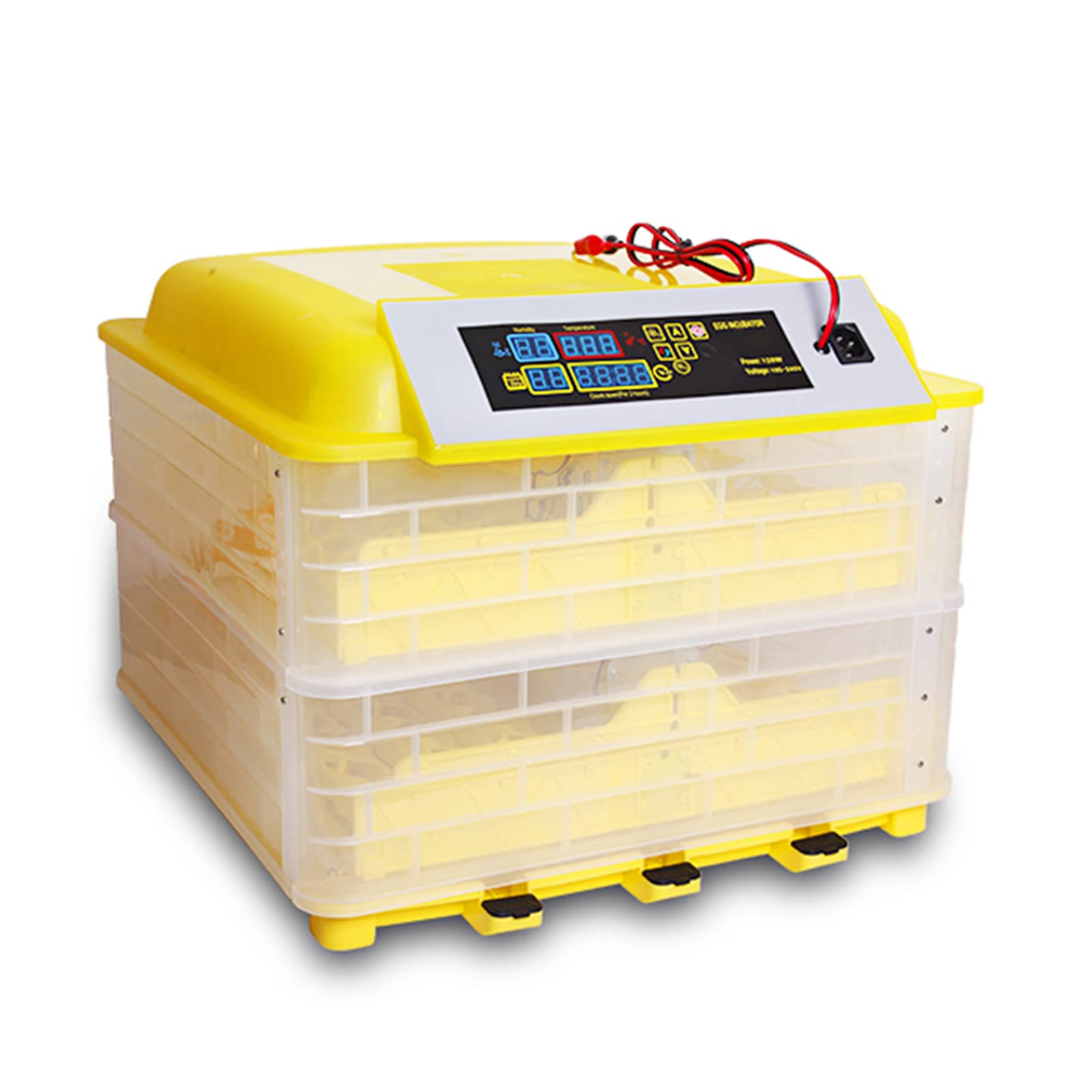 Daconovo + 220V Digital Egg Incubator 112 Eggs Poultry er with Fan Egg Turner LCD Display Temperature Hu ty Alarm Function Automatic Poultry ers for for Chicken Ducks Quail Birds