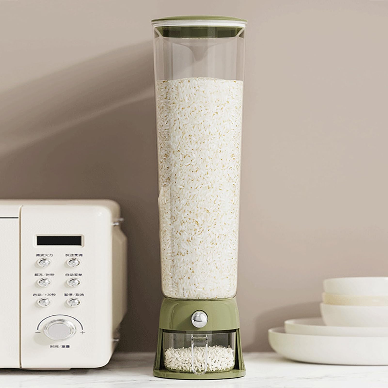 Distributeur de Riz avec Tasse Doseuse, 22 Livres de Nourriture