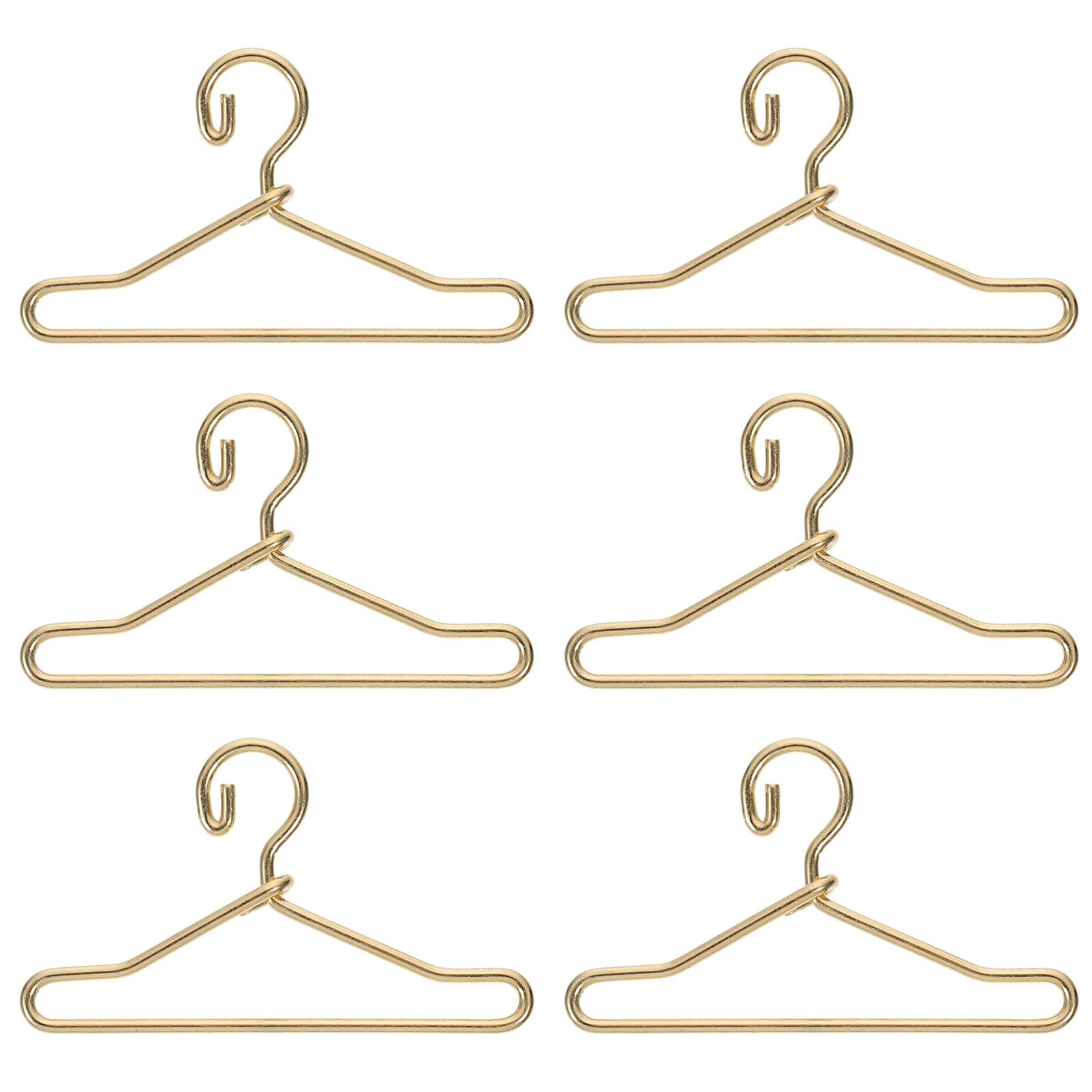 LEEMASING Lot de 10 mini cintres en métal pour maison de poupée - 15 x 7 cm