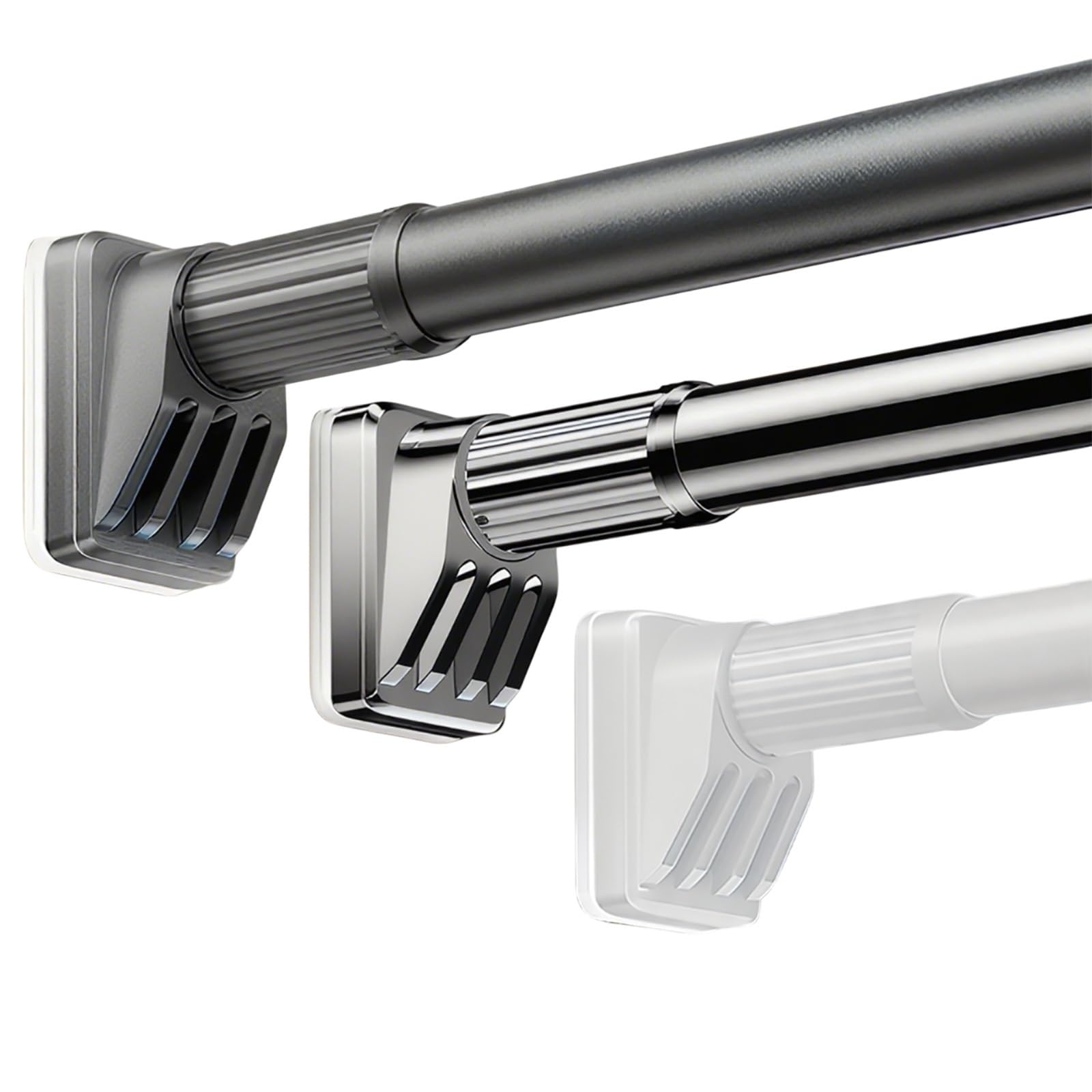 Barres de douche sans perçage pour penderie de cuisine et placard extensible 210-300 cm