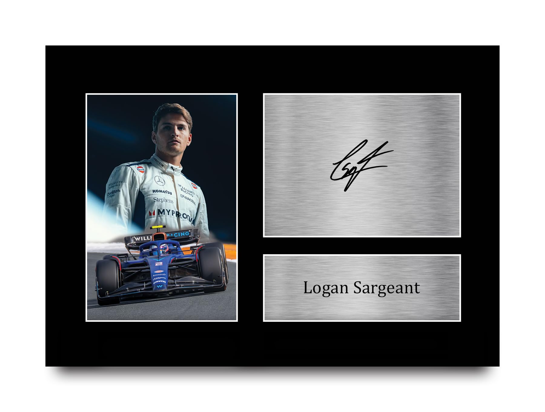 HWC Trading A4 Logan Sargeant Williams Gifts Printed Signed Autograph Picture for F1 Formula 1 Racing Fans - A4