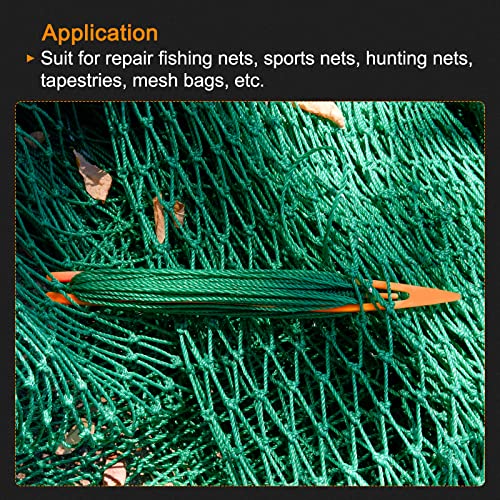 Patikil Netting Needle Shuttles 10#, 2 Pack Plastic Fishing Net Repair Line Kit Mending Tool, Orange #TOP4