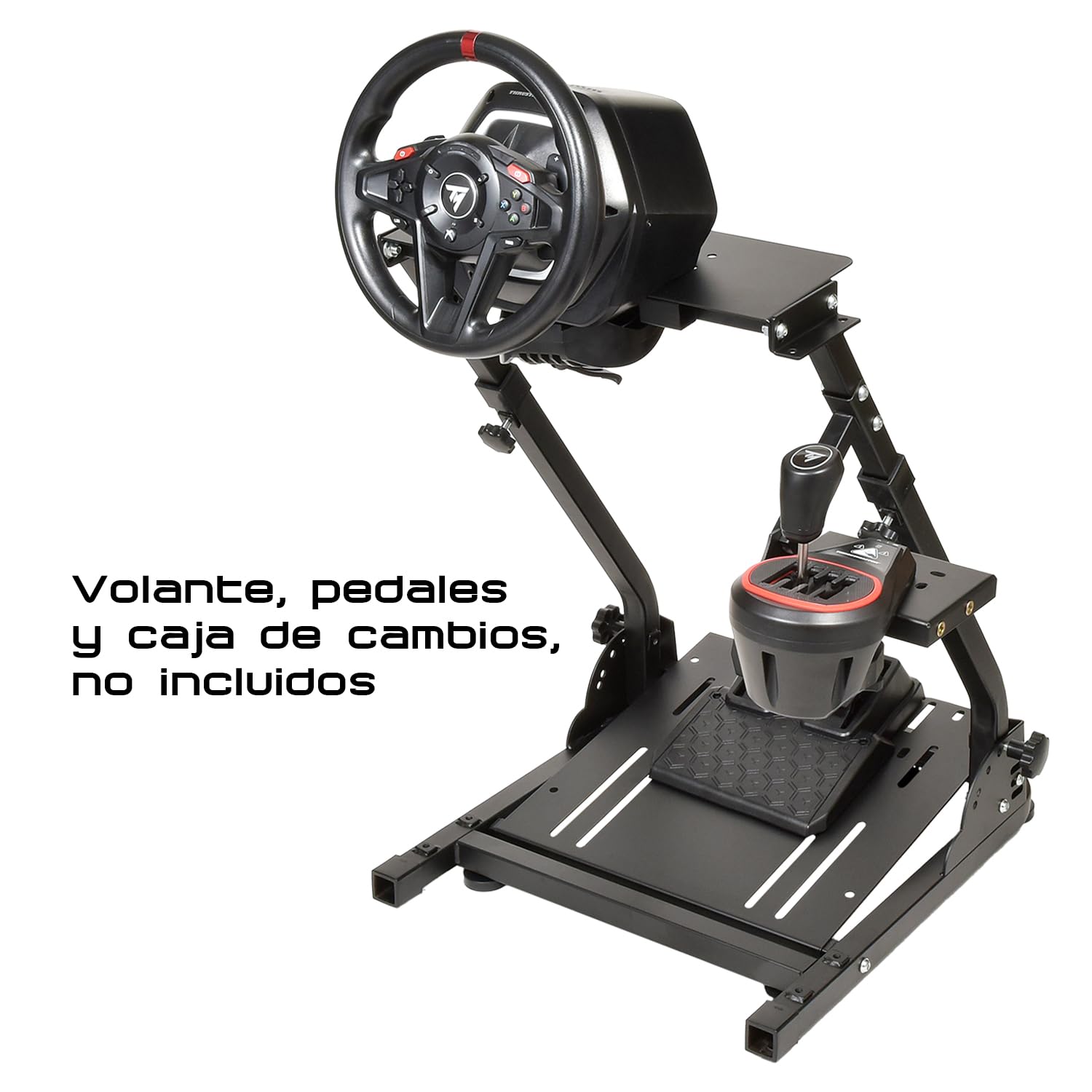 Soporte para Volante, INDECA STD-20 Racer GTR, Gaming Stand, Wheel Stand, Soporte de simulación, Plegable, Soporte Caja de Cambios, Soporte para Pedales Compatible con Primeras Marcas