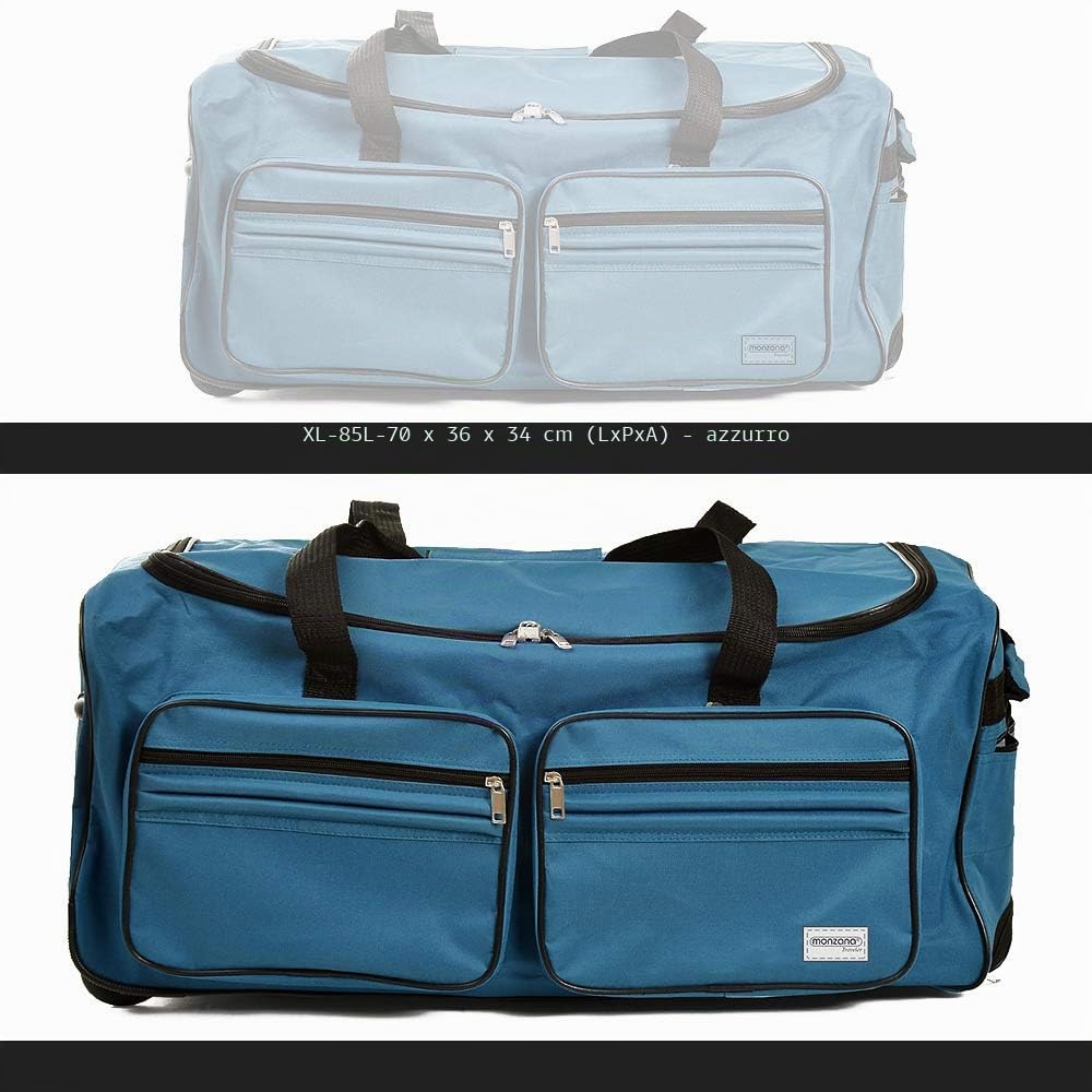 Deuba Borsone da viaggio con ruote XXL 85x43x44cm 160 L Trolley Borsa da viaggio Borsa sportiva bagaglio valigia manico telescopico