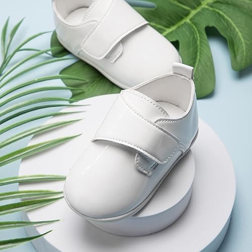 Miniatura 5 de ohsofy Zapatos Oxford para bebé niño de PU Cuero Mocasines con suela de goma y suave para vestido de boda Zapatos para caminar para bebé niña