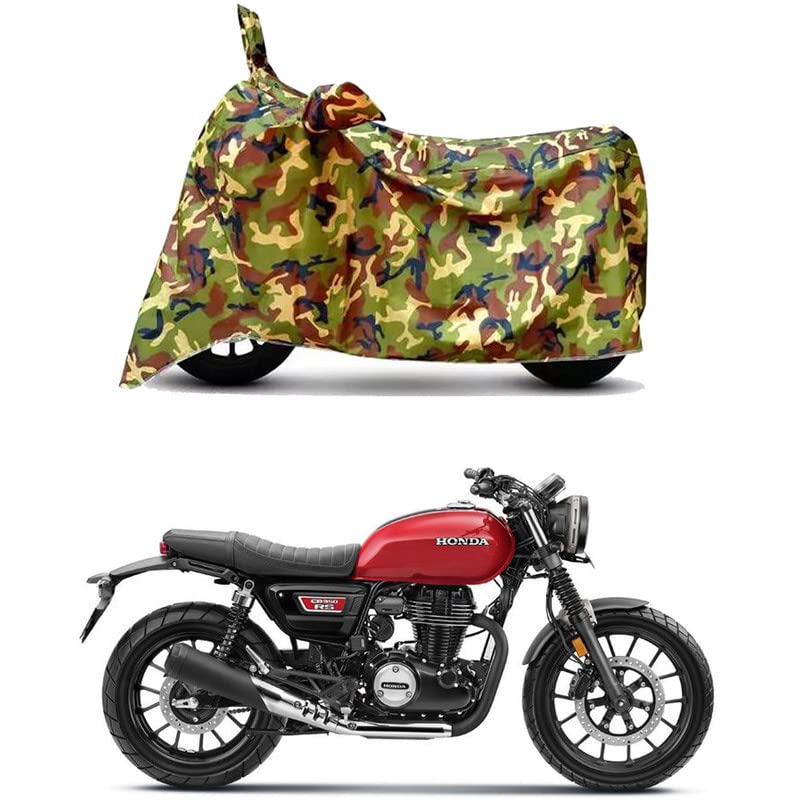 Image of Waterproof 100% PVC Coated Full Bike Scooty Two Wheeler Body Cover Compatible for Honda CB350RS /UV-Rays /Heat Protection /Birds Dropping /Scratchproof /Dust Proof /All Varient[6X6 Jungle Print]
