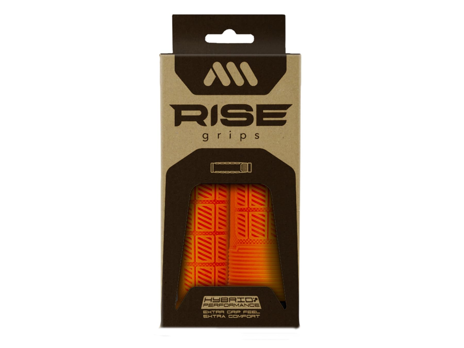 Puños MTB ergonómicos Rise con Bloqueo Interno con Textura Micro-Diamond - Ligeros para Bicicleta de montaña, Enduro, Trail