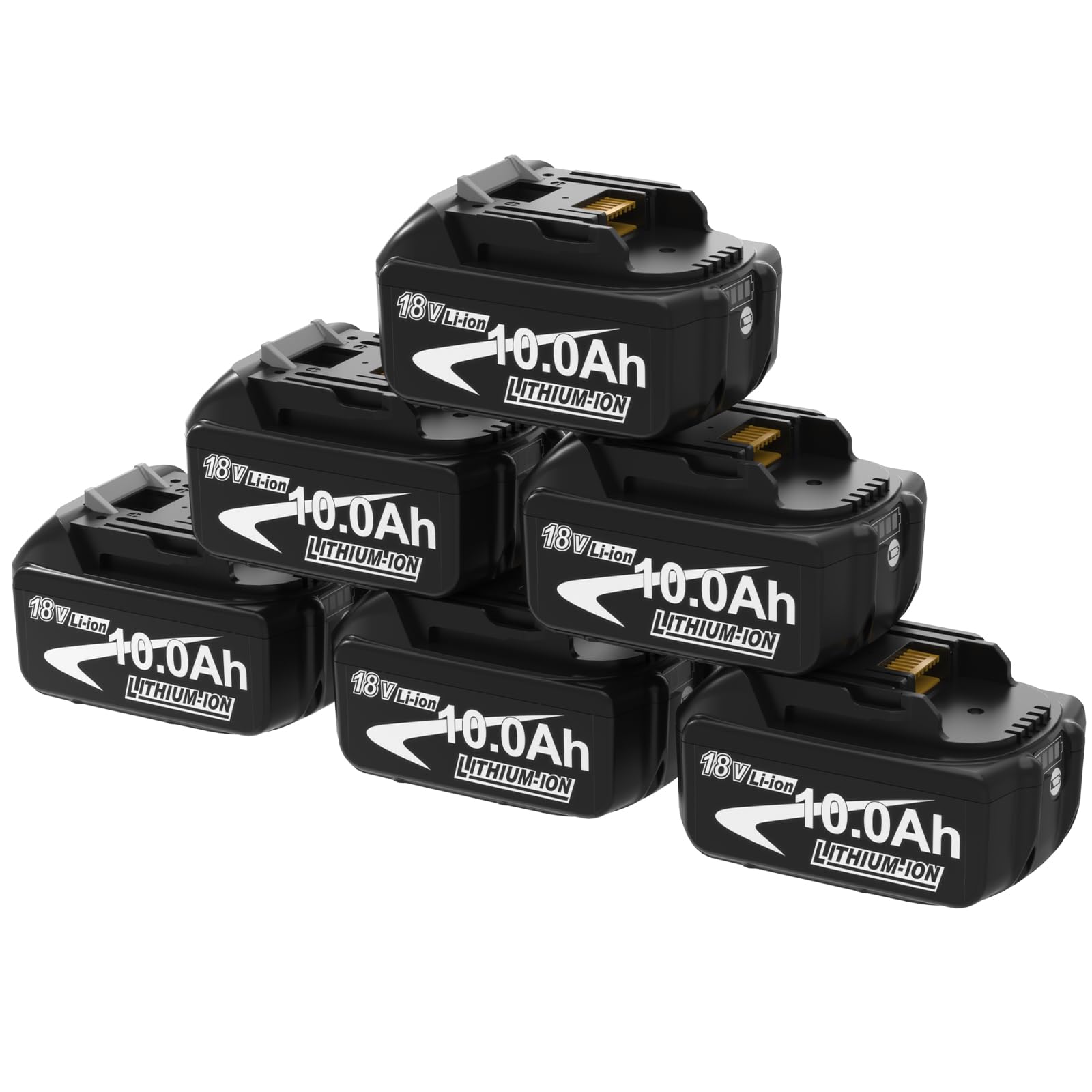 TOPBATT 2Stück 10000 mAh Kompatibel mit Makita Akku 18V BL1850 BL1860 BL1840 BL1830 mit LED Indikator