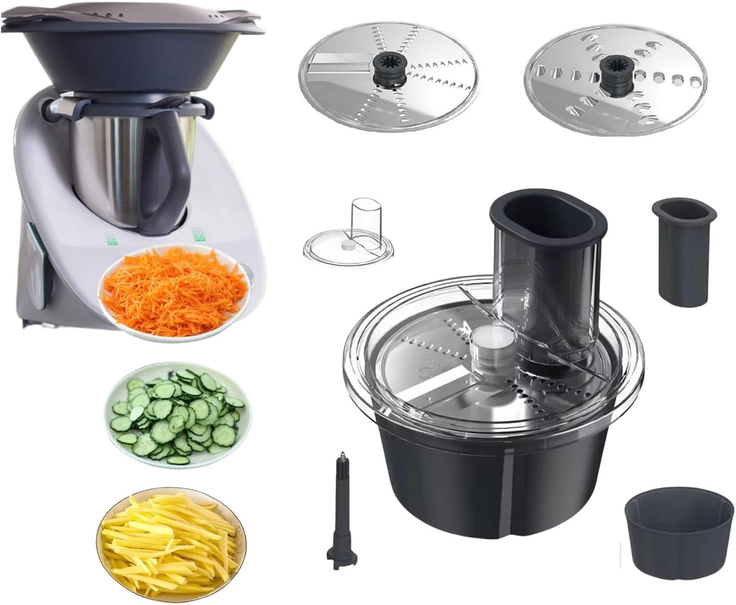 Accessories Work for T M5/T M6 Thermomixer Cutter Peeler Mutifunctional Cutting set(A+B Blade)