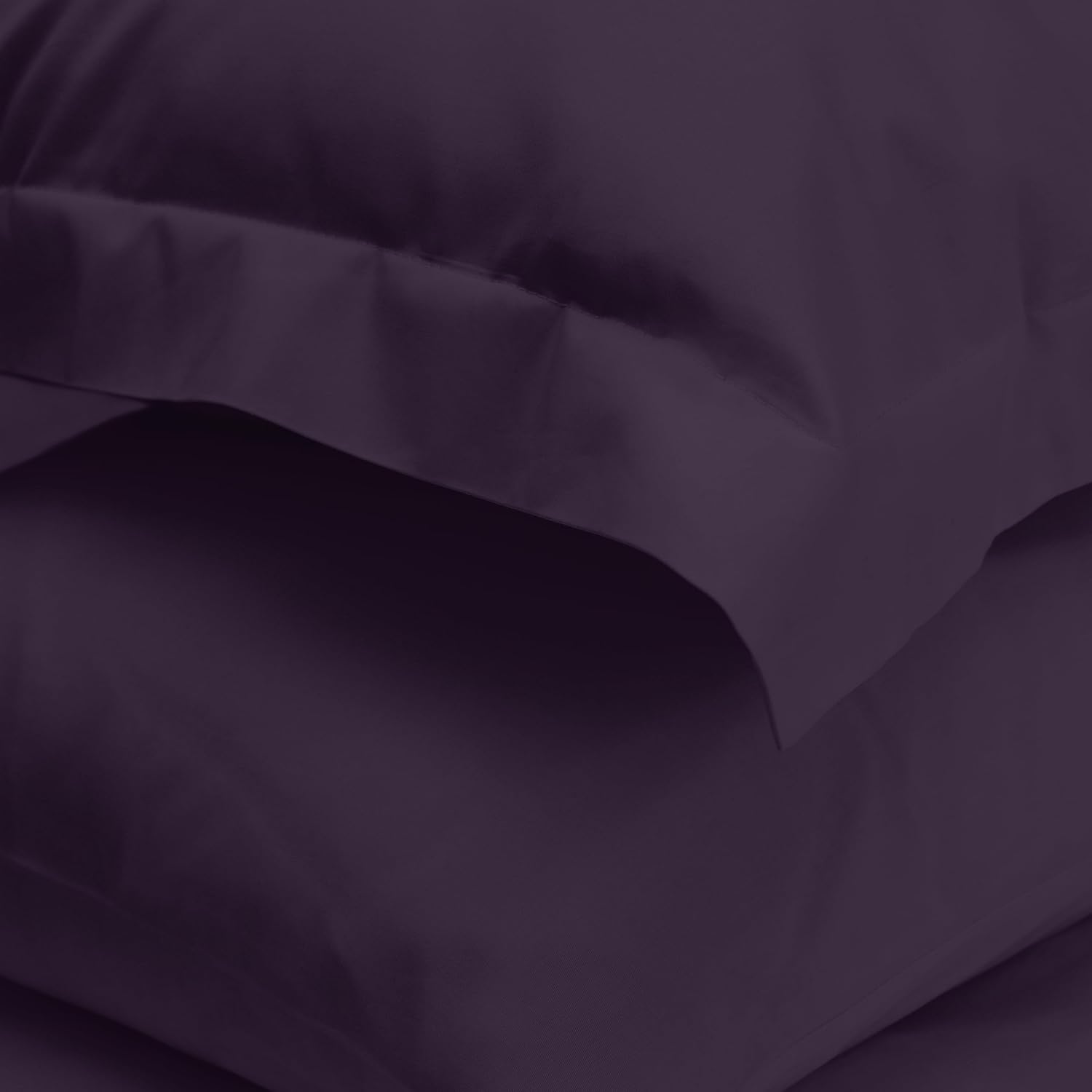 Elegant Comfort Luxury 3-Piece Duvet Cover Set - 1500 Premium Hotel Quality Microfiber Hotel Collection - Comforter Cover with Button Closure and Shams, Full/Queen, Eggplant-Purple