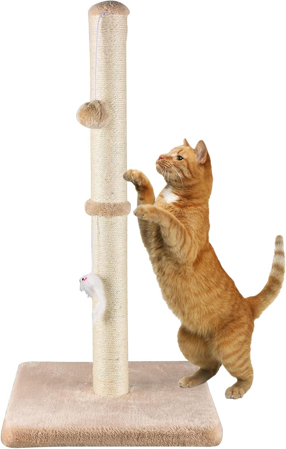 Kazura 34" Tall Cat Scratching Post, Cat Post Scratcher