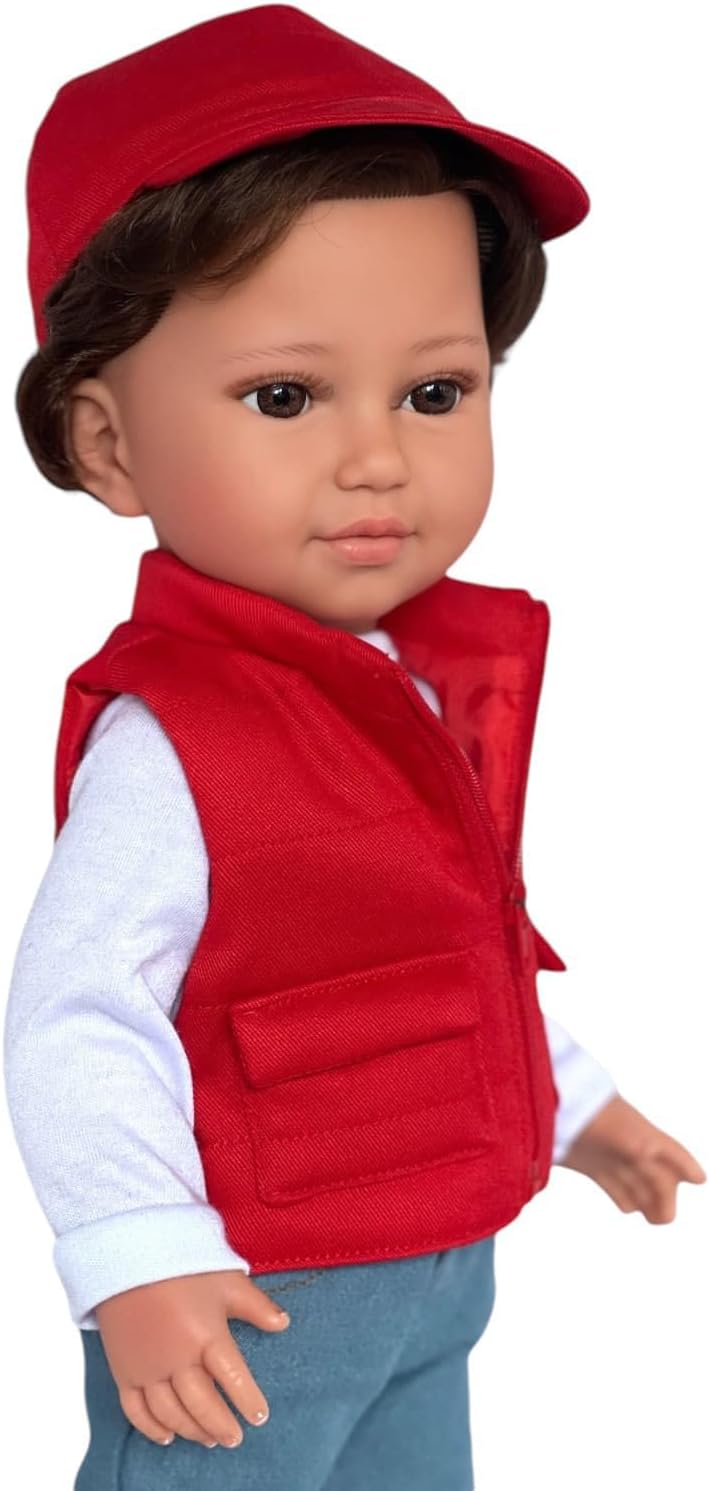 Kennedy and Friends Complete Outfits for 18 Inch Fashion Girl Dolls- 18 Inch Doll Clothes That Fits All 18 Inch Dolls (Red Set for Boys)