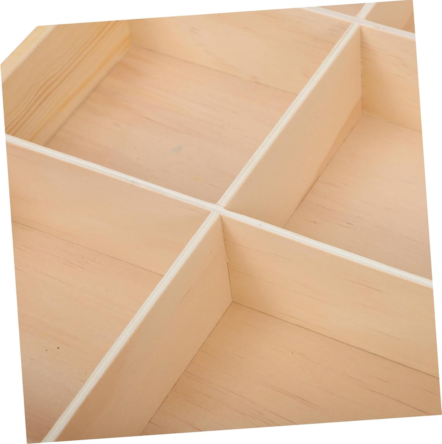 balacoo Wooden Drawer Organizer Box Sturdy Clothes Storage Divider with 9 Spacious Sections for Socks, Underwear, Tie Clips, and Watches for Home and Bedroom Cabinets