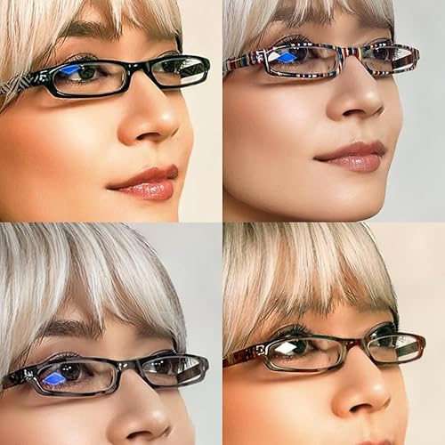 Miniatura 7 de MIYUI JAPAN Paquete de 2 lentes de lectura delgados con bloqueo de luz azul, lectores de tubo pequeño, lentes de lectura portátiles ligeros para