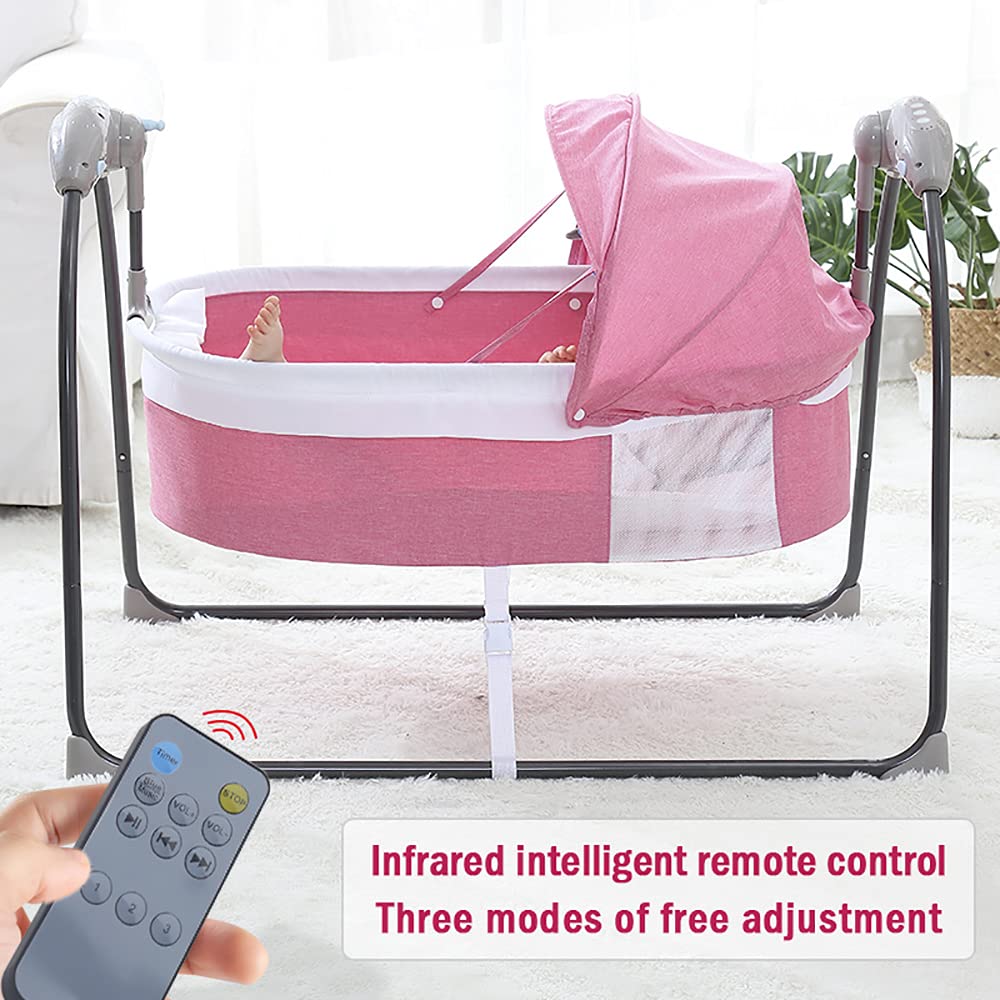 Bébé Crable avec minuterie Smart Baby Swings Lit de Voyage 3 Modes réglables Electric Baby Rockers pour Nouveau-né