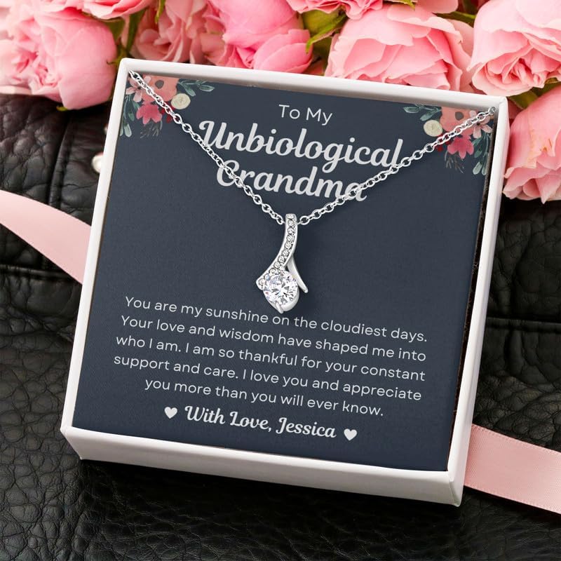 Unbiological Grandma Necklace Message Card Box Alluring Standard - You Are My Sunshine On The - From Unbiological Granddaughter Grandson