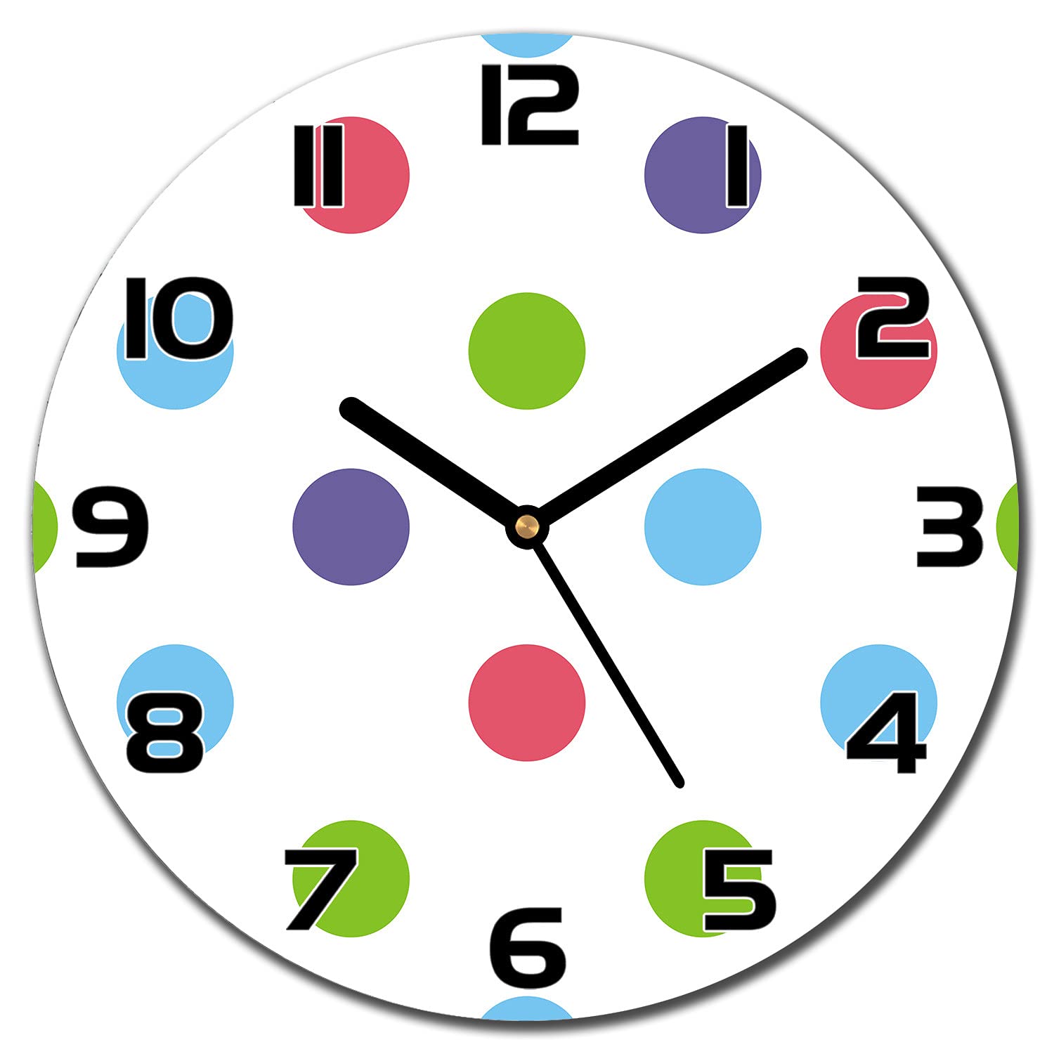 Horloge murale en verre design pois pour sublimer votre salon moderne