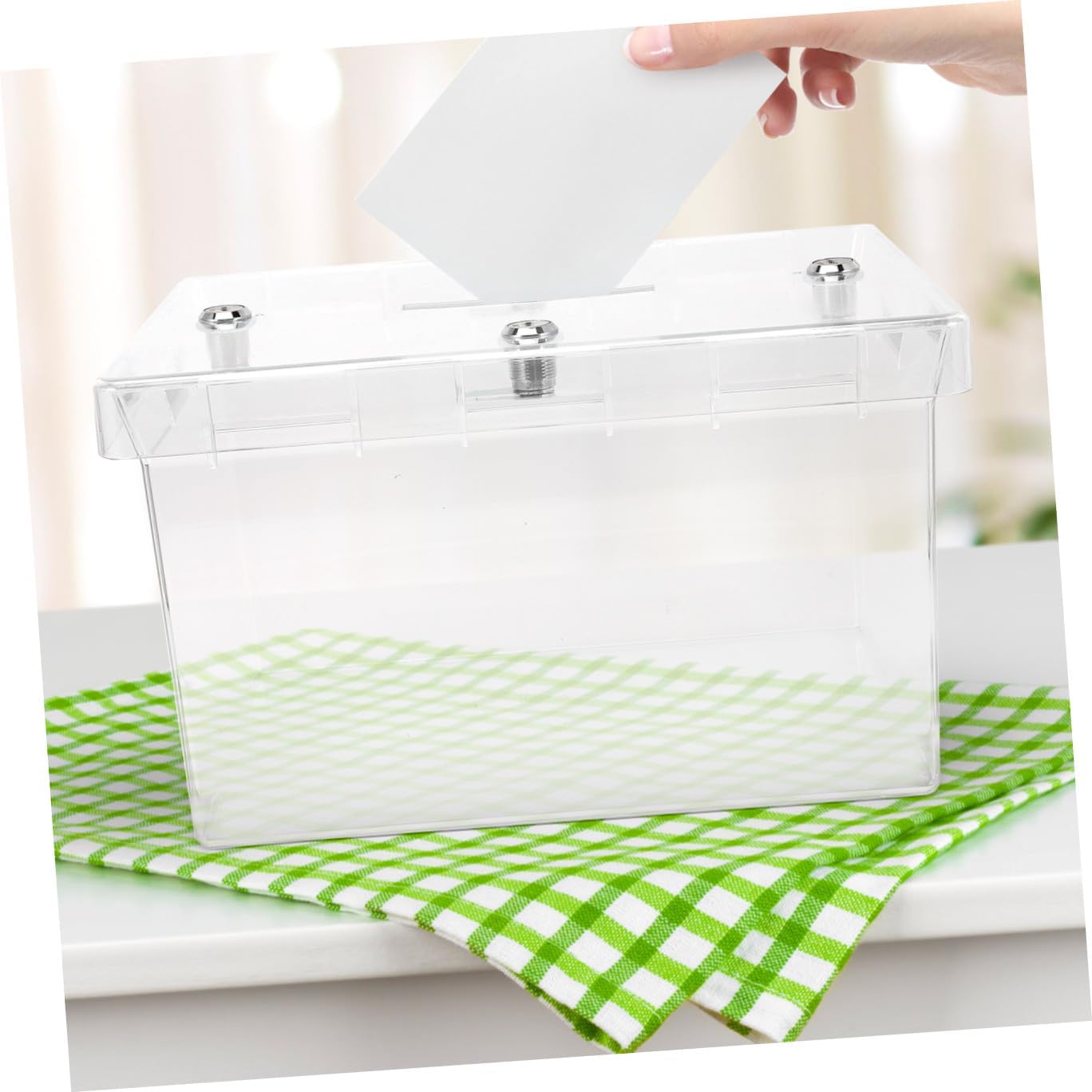 Wedding Shoes Hiding Box with Lock Acrylic Lockable Wedding Card Money Box and Blessing Cards Storage DIY Blank Design Secure Event Decoration