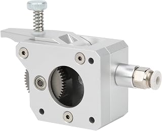Double Gear Metal Extruder Hardened Steel Silver 1.75mm Extruder Dual Drive for 3 Dimensions Printer(Left Hand)