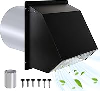 Vista 18 de Cubierta de ventilación de secadora de 3 pulgadas en el exterior, cubierta de ventilación de escape de pared exterior de 3 pulgadas, cubierta