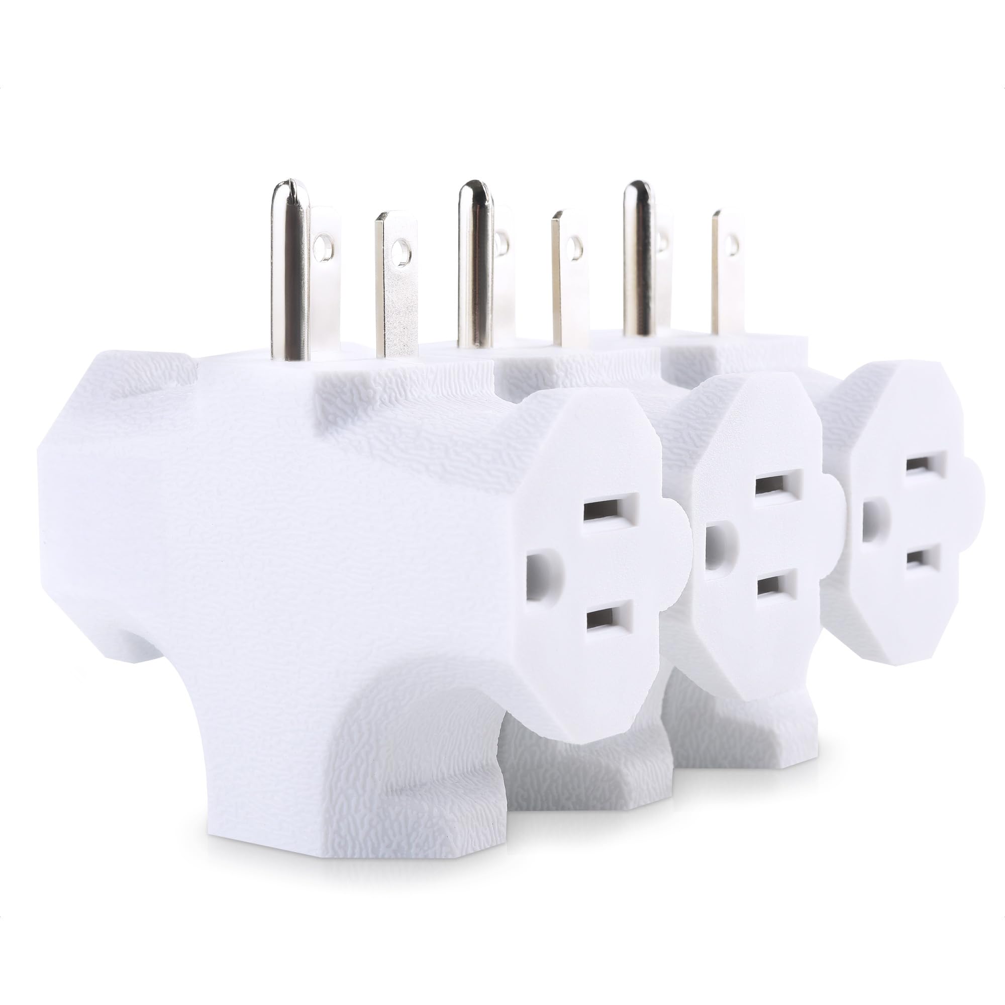 Photo 1 of [ETL Listed] Cable Matters 3-Pack 3 Way Plug Adapter 15A 1875W, 3 Prong 3 Outlet Adapter, Power Splitter Plug Outlet, 3 Way Electrical Splitter, White