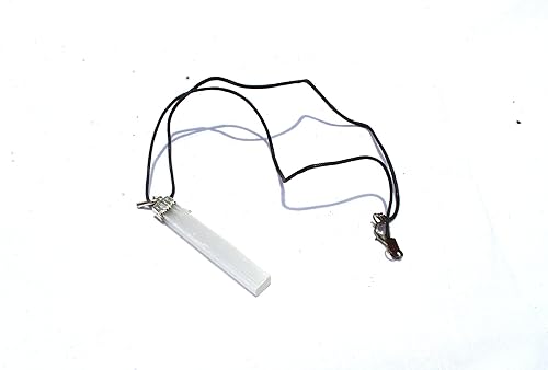 Miniatura 2 de Nuevo colgante chapado en plata de selenita de 2 pulgadas aprox. áspero A++ curación espiritual divina india cristalina terapia geometría positiva