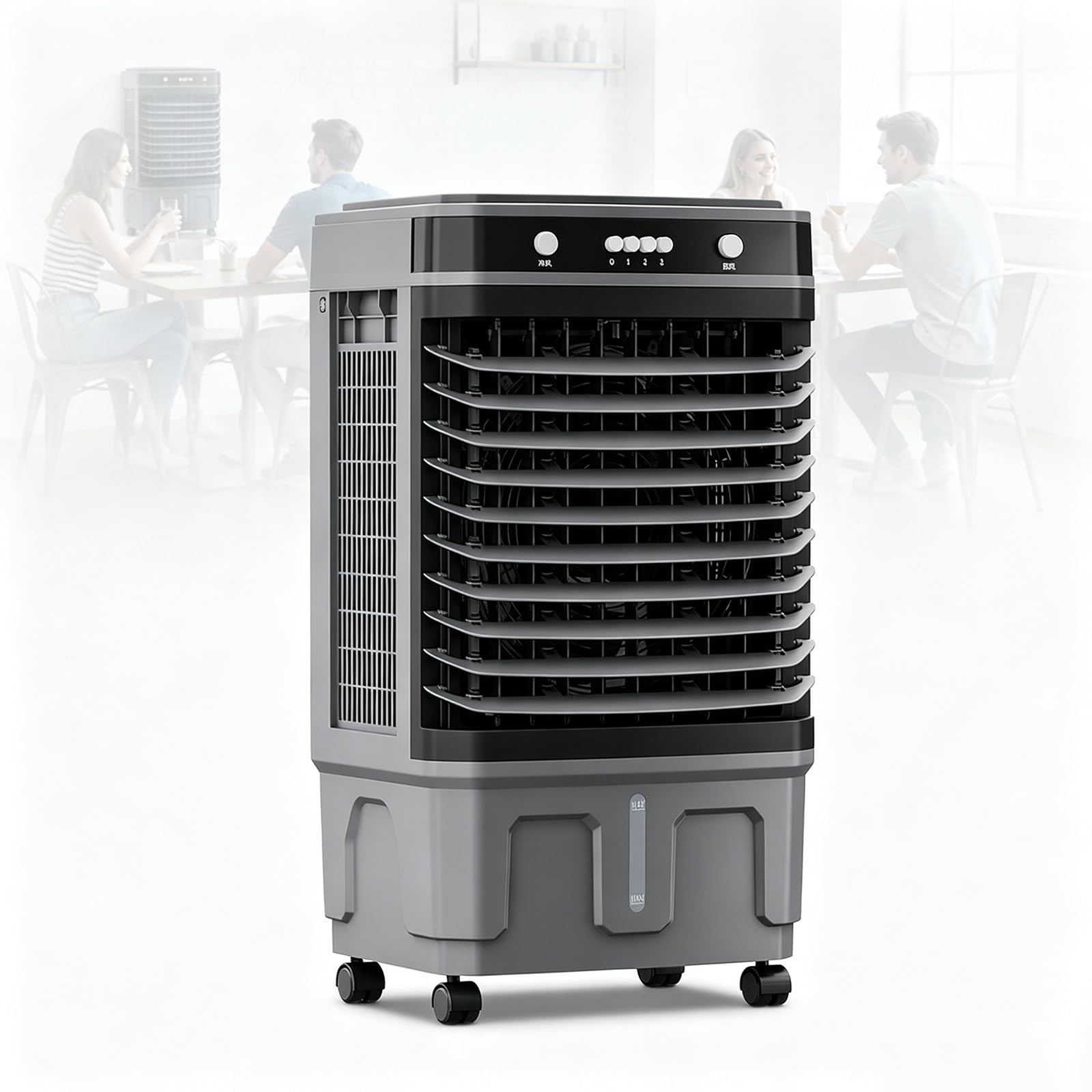 Enfriador de aire evaporativo comercial para combatir el calor en cocinas y pequeños locales