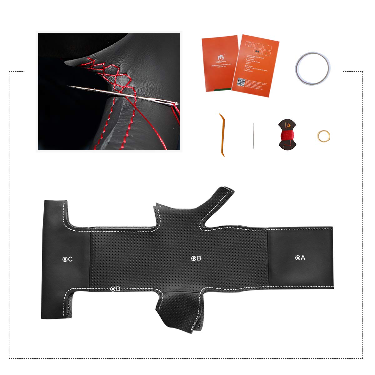 MEWANT Cache Volant Voiture pour Renault Megane 2 / Scenic 2 / Kangoo 2 Caches de Volant