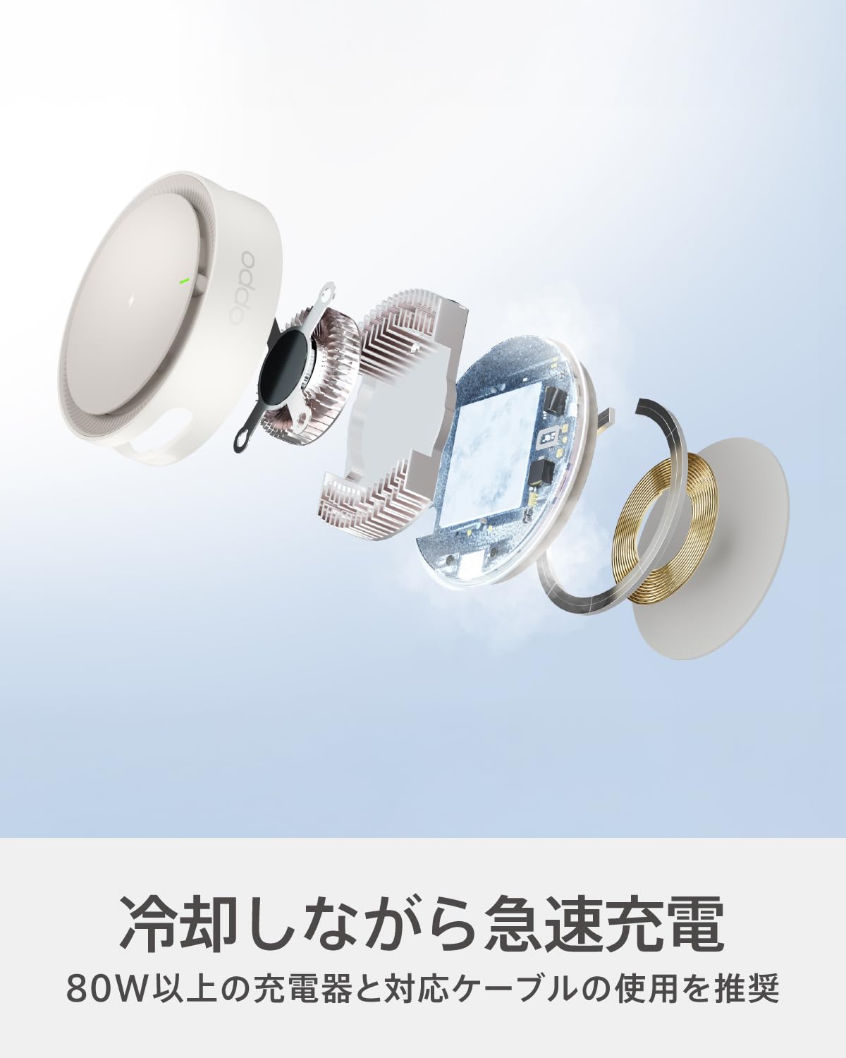 Amazon.co.jp: OPPO Magnetic Charger 2 AIRVOOC 50W ワイヤレス充電器